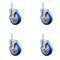 Service Caster Assure Parts 190PUBPRC4P Replacement Caster Set with Brakes, 4PK ASS-SCC-SQ20S514-PPUB-BLUE-TLB-34-4 - alternate 1